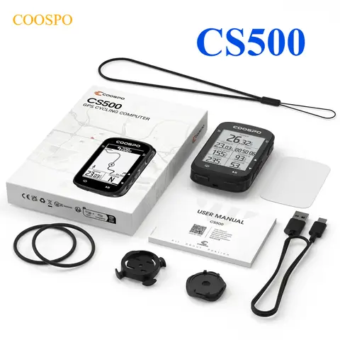 COOSPO CS500 Navigation GPS Cycling Computer Wireless 2.6" Display Heart Rate Cadence Power Radar Support IP67 Waterproof