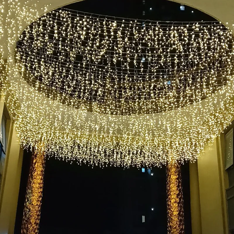 

Christmas Decorations For Home Led Icicle Curtain String Lights 4*0.6M New Year Eve 2025 Festoon Fairy Lights Wedding Decor Acce