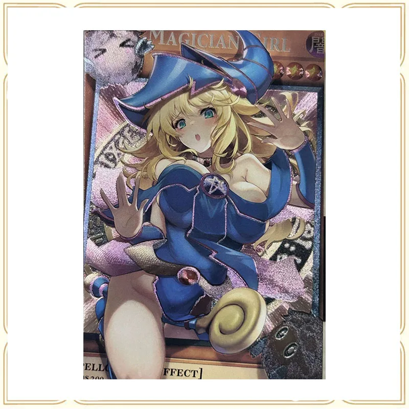 Anime Yu-Gi-Oh DIY ACG Sexy Cards Black Magician Girl Collectible Cards Toys for boys Christmas birthday present