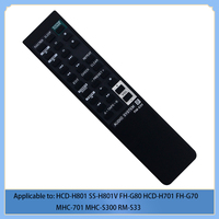 RM-S33 Remote Control Compatible with Sony Audio HCD-H801 SS-H801V FH-G80 HCD-H701 FH-G70 MHC-701 MHC-S300