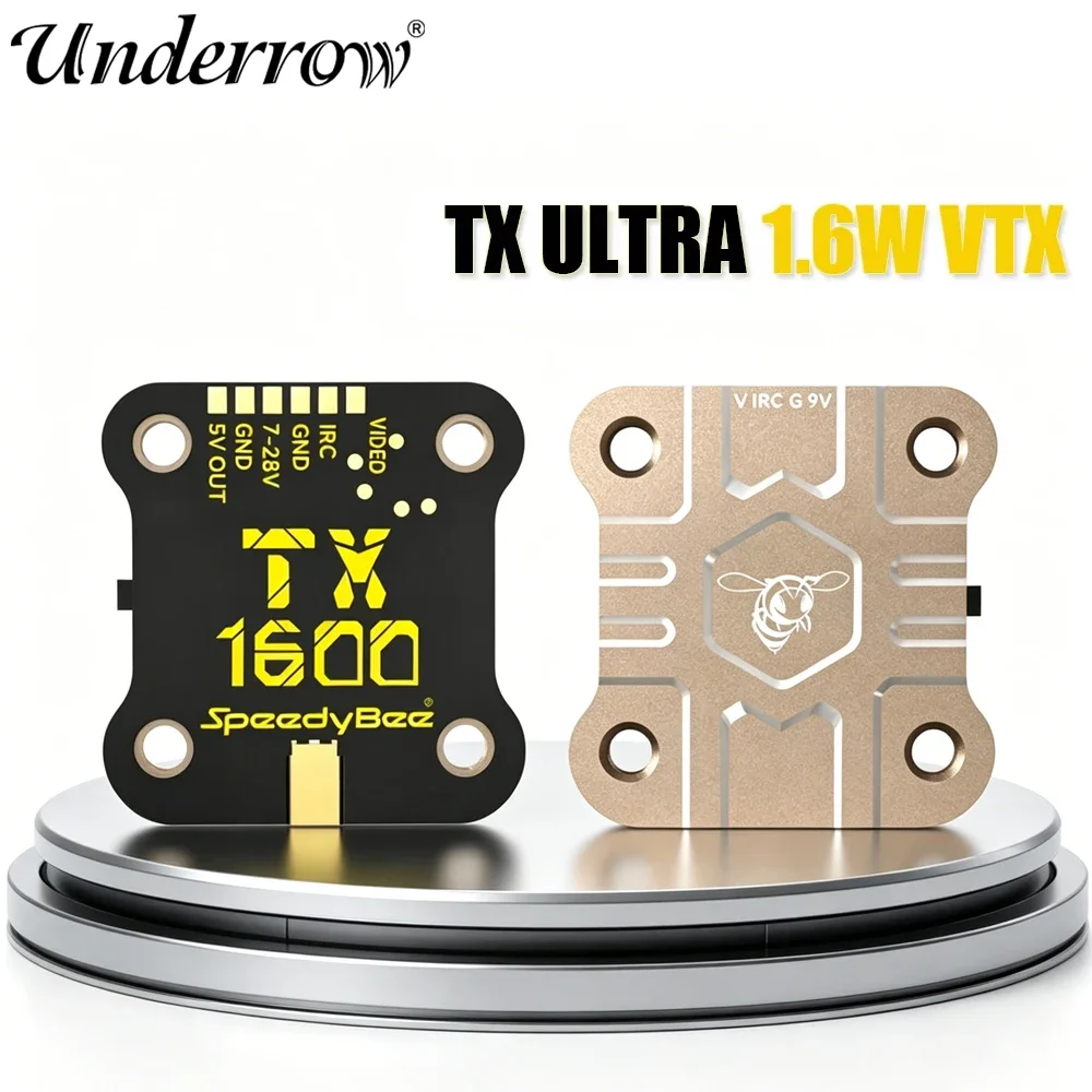 SpeedyBee TX ULTRA 5.8GHz 1600mW 1.6W 48CH VTX Video Transmitter PIT/25-1.6W For RC FPV Racing Drone Switchable CNC ShellUniFly