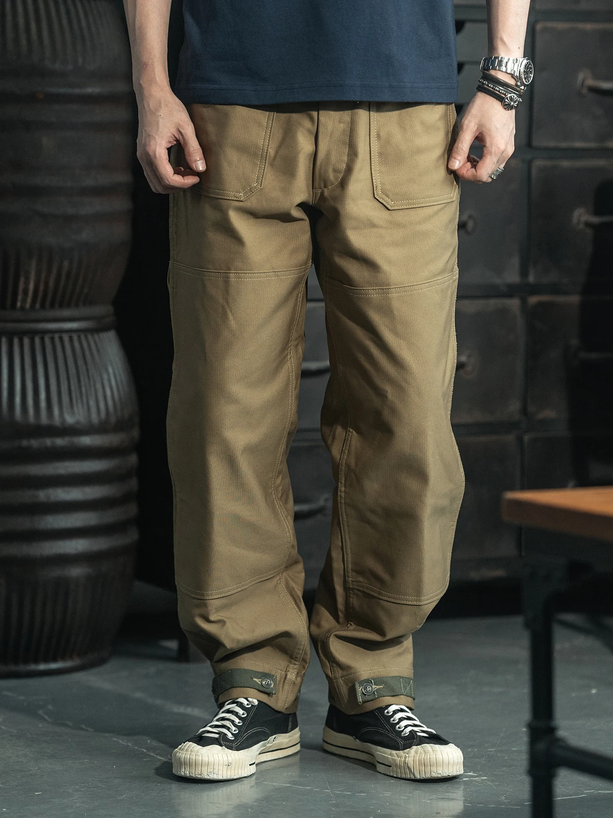 

Red Bronson Workwear Pants Thiened Material Modified Sle Heavy Du De N Mod Utili Trousers Youth Casual Long Pants
