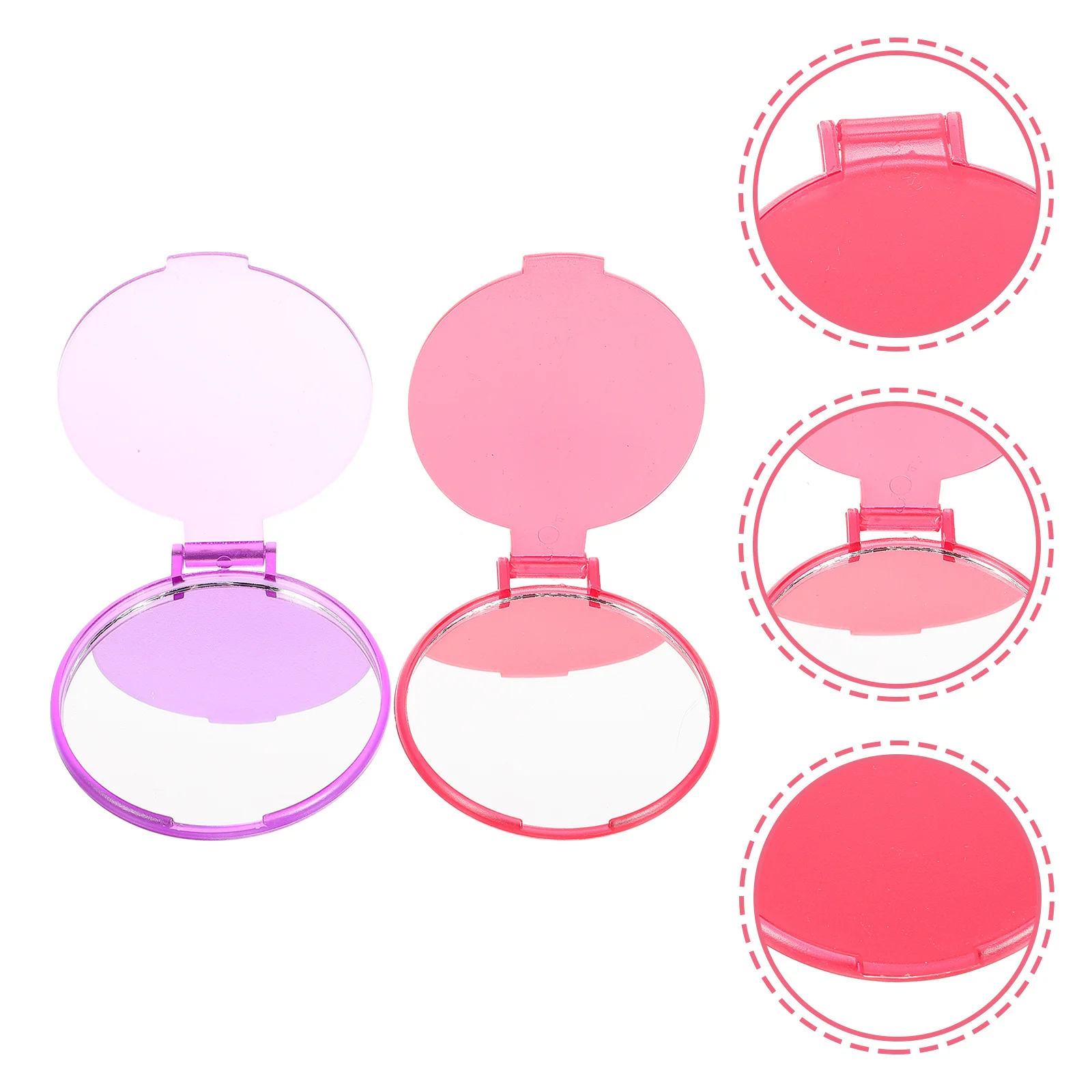 

24 Pcs Teen Trendy Stuff Women Mirror Bulk Makeup Light Round Foldable Pocket