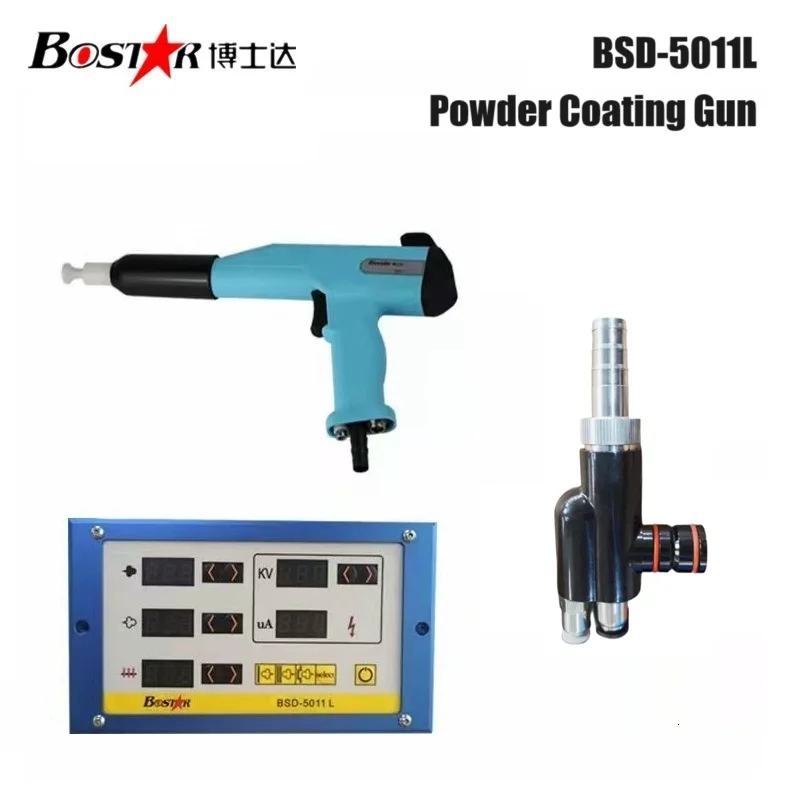 BOSTAR Manual Electrostatic Powder Coating Spray Gun,Portable Plastic Powder Coating System Metal Workpiece Spray Machine