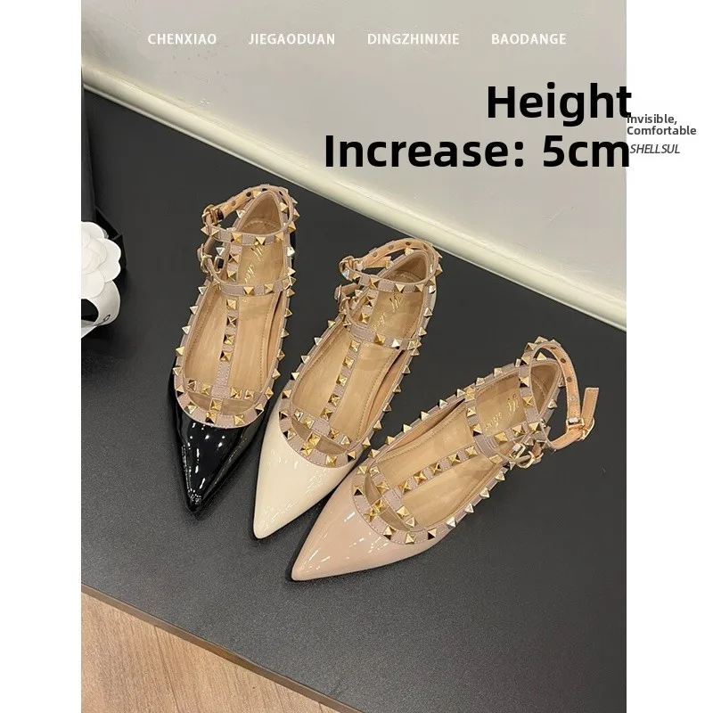 comfortable-invisible-heightening-ballet-shoes-mary-janes-women's-flats-rivet-decorations-gentle-style-spring-summer-fashion