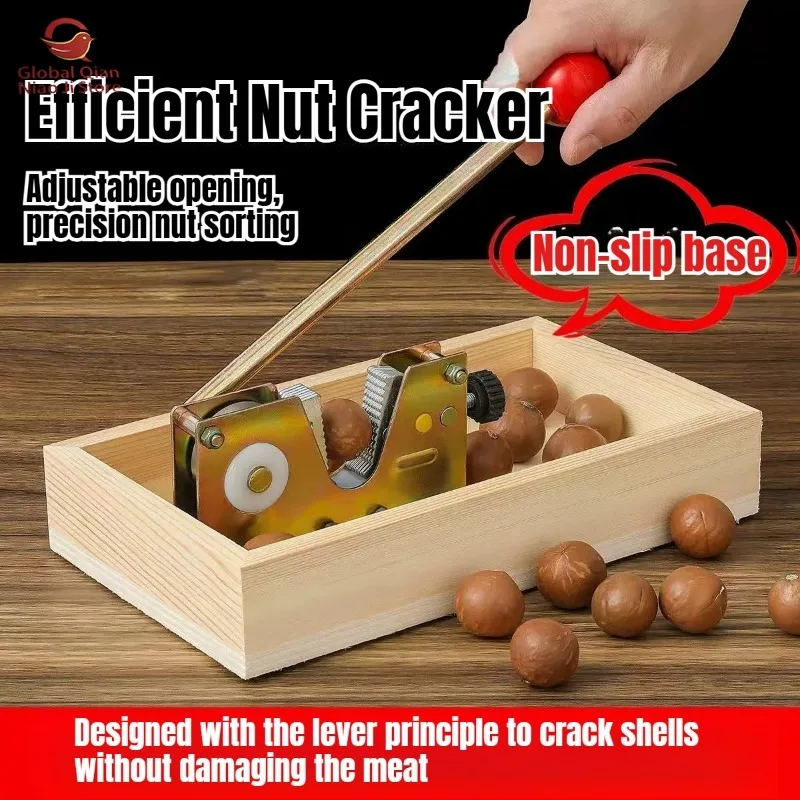 Hawaiian nut opener, shell opener, fresh macadamia nut shell cracker, raw nut shell breaking machine