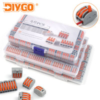 35/46/50/61PCS Universal Wire Connectors 21 Series Combination Suit Push-in Terminal Block Fast Wiring Junction Boxes AWG 28-12