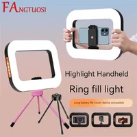 FANGTUOSI nuevo anillo de mano LED luz de relleno recargable teléfono móvil portátil fotografía en vivo escritorio jaula de conejo Selfie luz