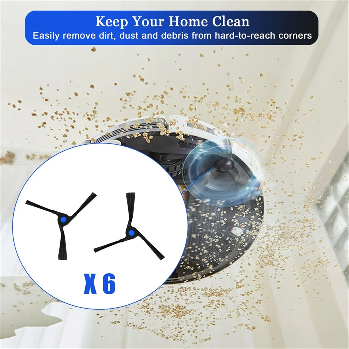 Accesorios de Cepillo Lateral L65A para Ecovacs Deebot X2/X2 Omni/X2 Pro DEX86, pieza de repuesto de Robot aspirador