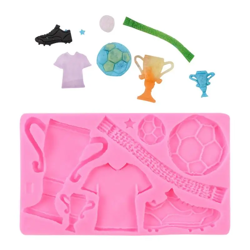 Soccer Ball Silicone Molds Football Birthday Party Silicone Molds for Baking Mold Easy to Demold Food-Grade High-Temperature