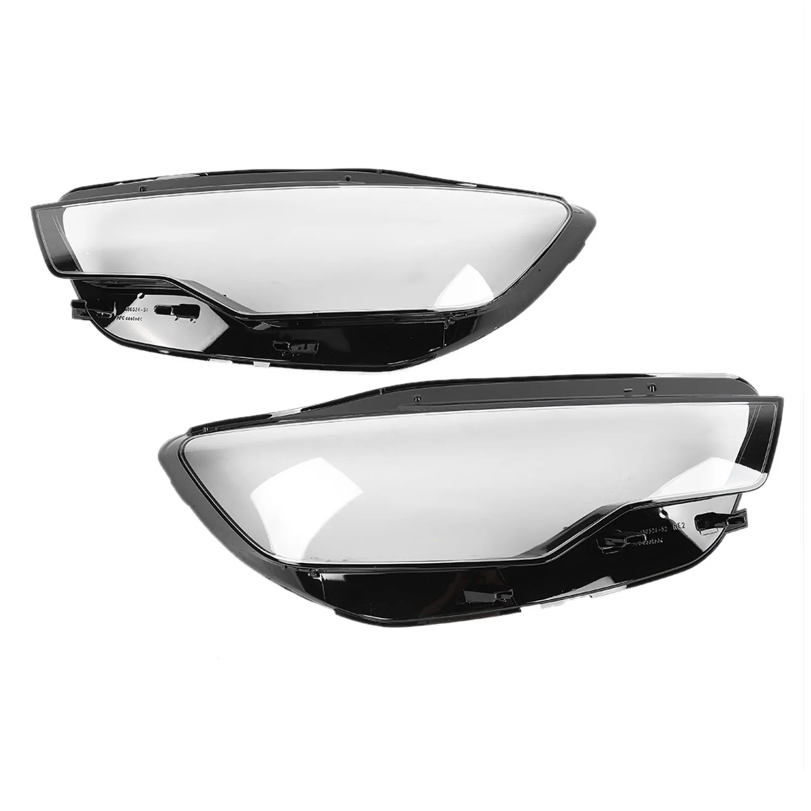 Left Right Headlight Lens Cover Pair for Audi A6 C7 Pre‑Facelift 2013‑2015 OEM Replacement Clear Headlamp Shell Protective Lens