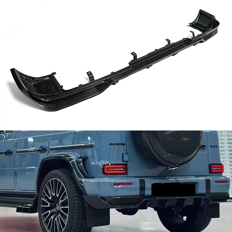 

2025 W465 automotive parts rear bumper lip dry carbon fiber suitable for Mercedes Benz G-Class W465 G63 rear diffuser