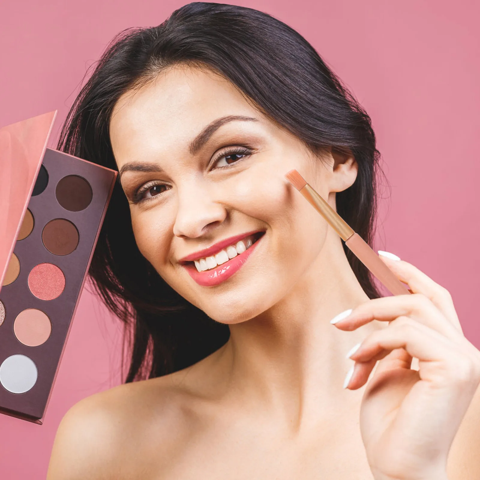 1 set mini set di pennelli per trucco pennelli cosmetici professionali applicatore portatile per fard in polvere strumenti di bellezza da viaggio