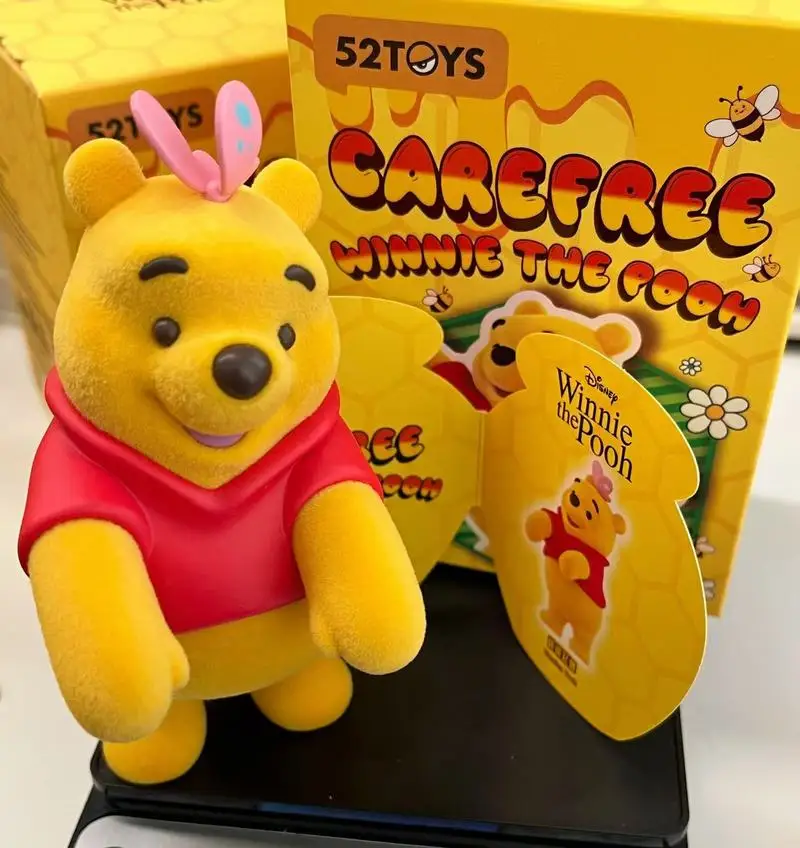 Blind Box Disney Genuine Carefree Pooh Bear'S Happy Everyday Series Cute Winnie Pooh Collection Model Room Decor Toys Box Gifts