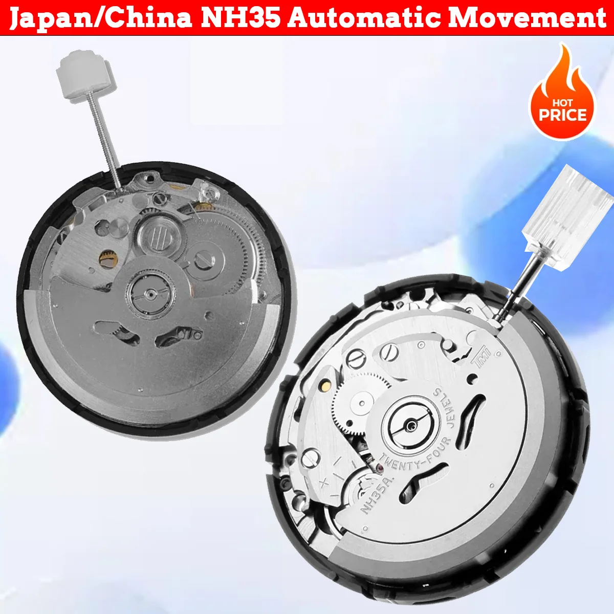 

Japan/China NH35 Automatic Mechanical Movement High Accuracy 24 Jewels Mod Watch Replacement Genuine NH35A Date at 3:00