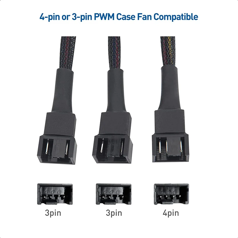 10 Cal 3 sposób 4 Pin wentylator PWM kabel splittera do komputera ATX obudowa wentylatora chłodzącego