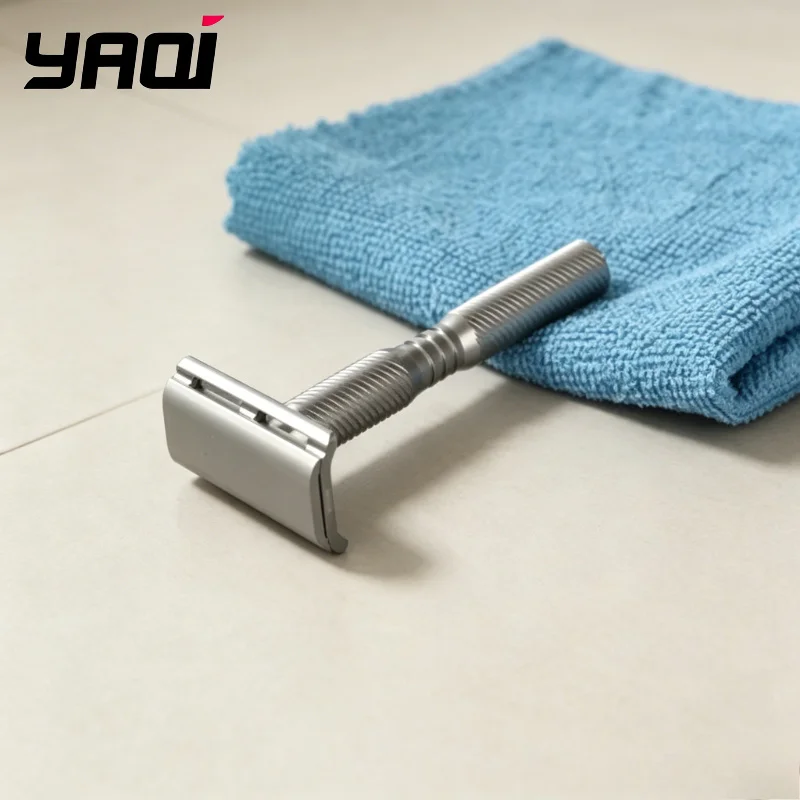 2026 Flash Sale！YAQI Ghost  Multiple Thread PatternTitanium Light Weight Safety Razor - 0.70mm Blade gap