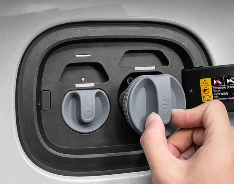 Car Silicone Magnetic Charging Port Cover Fit for Xpeng G9 2024 Car Charging Port Dustproof Silicone Cover Car Accessories