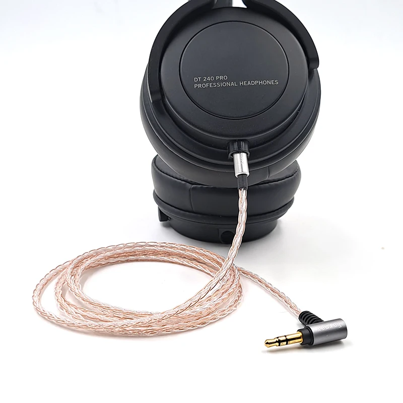 ل JBL LIVE2 Y40 Y50 OE2 E30 E45 E50 E55BT PXC480 PXC550 DT240 K845BT سماعة استبدال 8 الأساسية الفضة مطلي ترقية كابل