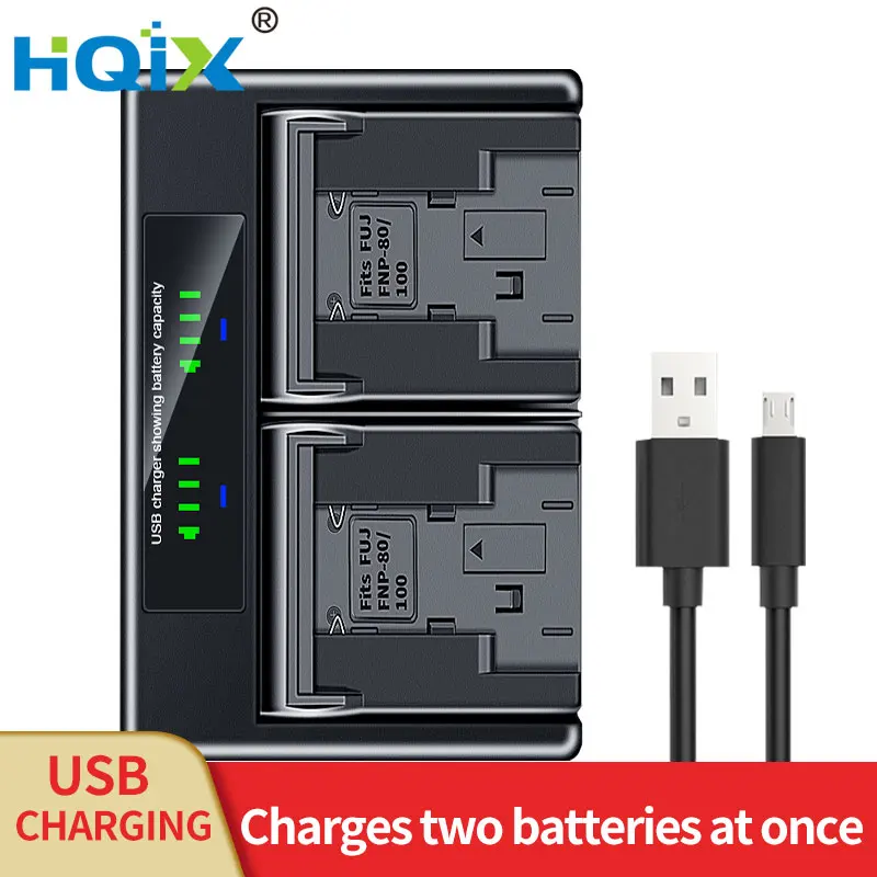 

HQIX for Fujifilm 600Z DS260 DX-9 MX-500 600 600X 700 Camera NP-100 Dual Charger Battery