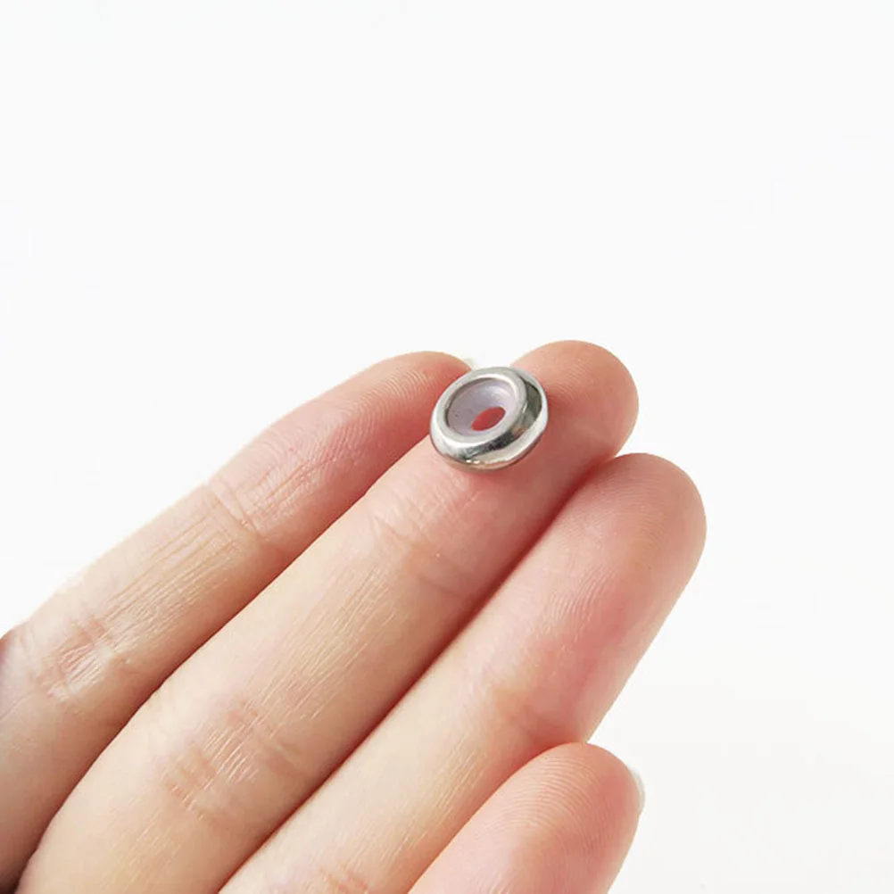 

20Pcs Stainless Steel Stopper Beads Vintage Buckle 10mm Durable DIY Bracelets Necklace Jewelry Spacer Pendants