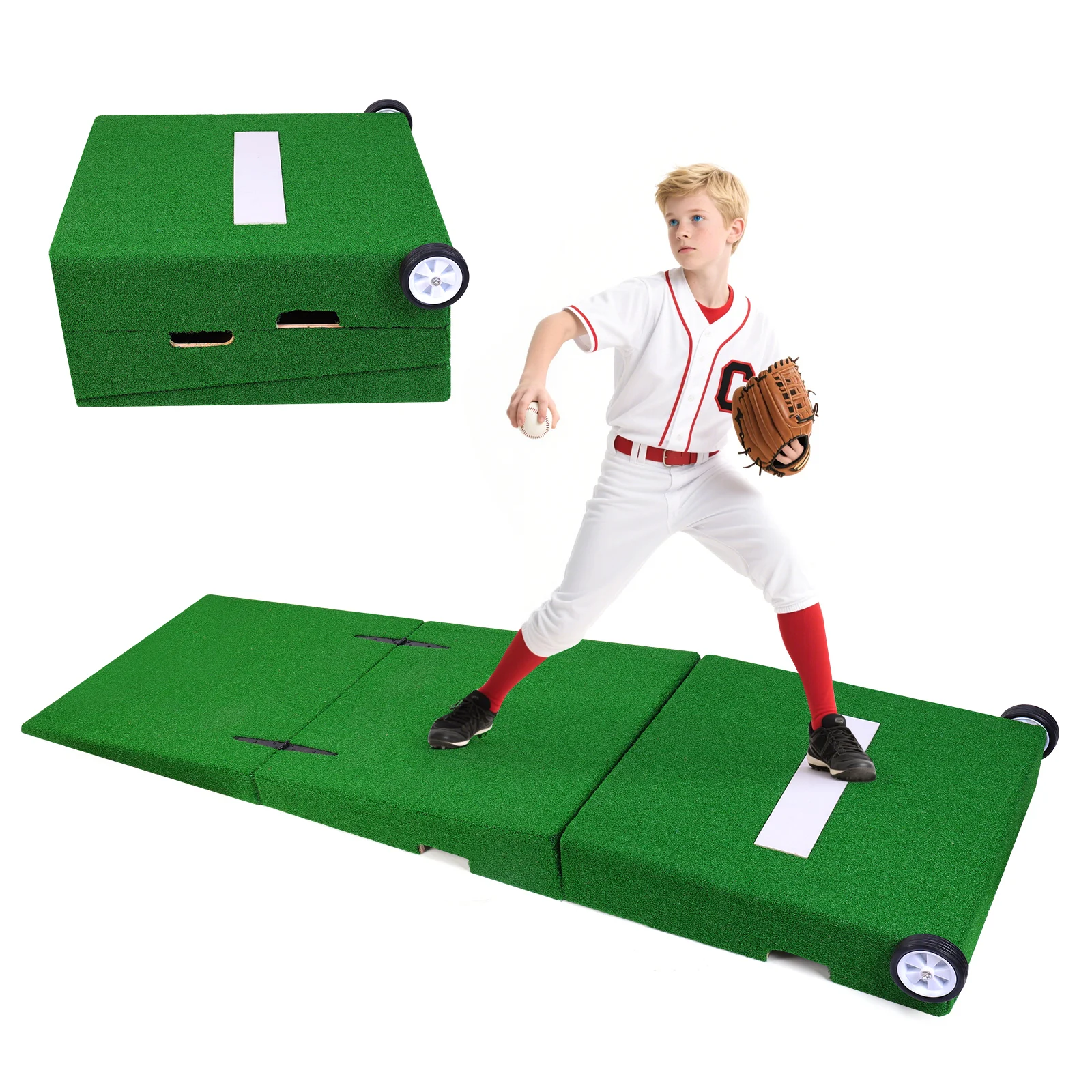 Foldable Pitching Mound with Carry Handle Portable Pitchers Mound Baseball Pitchers Mound for Baseball Softball Pitching Taining