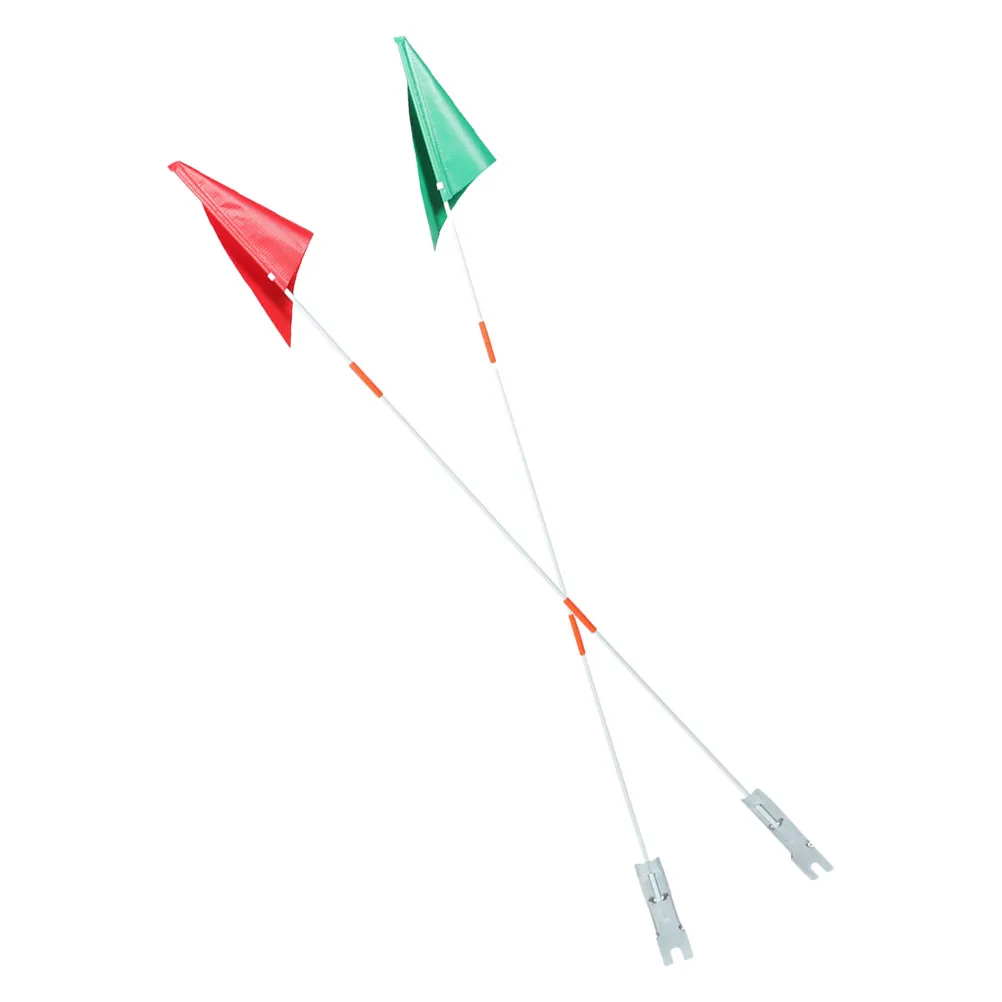 

2pcs Glass Fiber Flag Pole Safety Bike Supplies 45cm Green Red Portable Cycling Bikes Trailer Wear-Resistant Bike Flag Signs