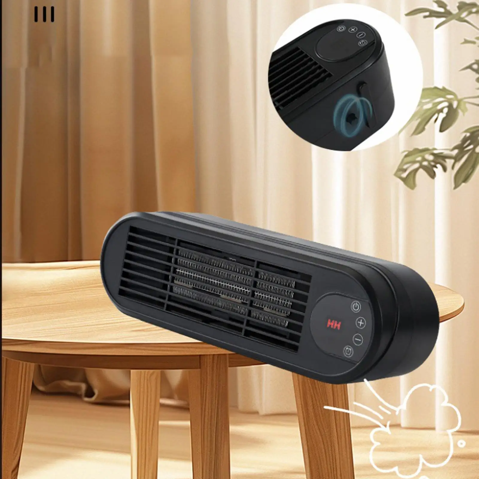 

Small Desk Heater Quiet Heating Equipment Indoor Warmer Fan For Bedroom Living Room Office Apartment Garage Basement Study