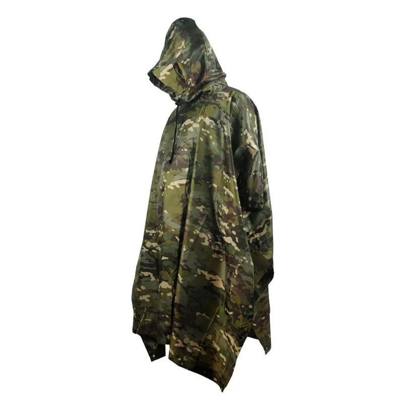 Impermeable Raincoat Poncho Outdoor Tactical Rainwear Camping Hiking Fishing Hunting Ghillie Suits Travel Umbrella Rain Gear