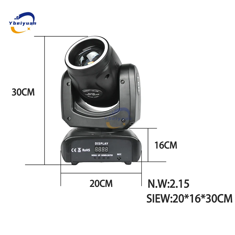 100 W LED RGBW 4 in 1 Moving Head Muster Strahllicht DMX-Steuerung Geeignet für Bar DJ Disco Party Nachtclub Hochzeit Bühnenlicht – Detail 5
