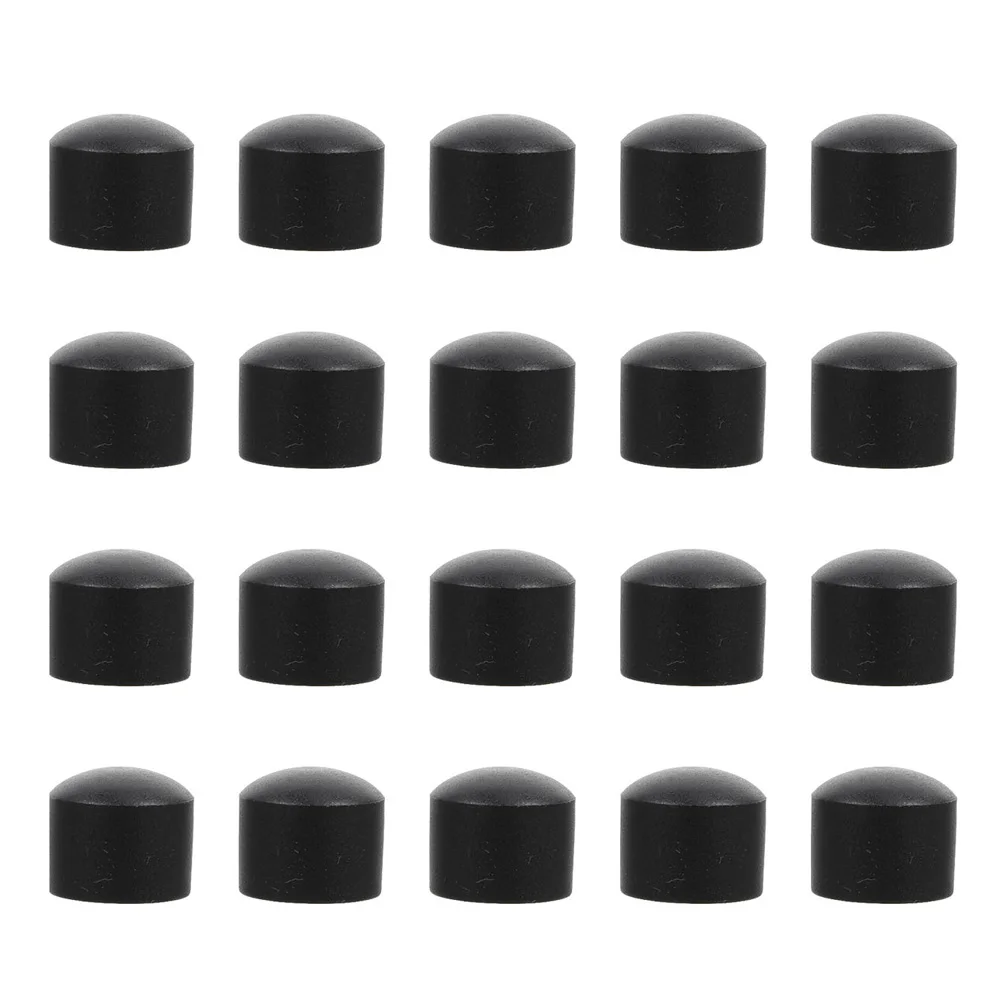 

20pcs Football Caps Plastic Black Table Football Machine Parts Foosball Covers Durable Tips For Tabletop Soccer Accessories