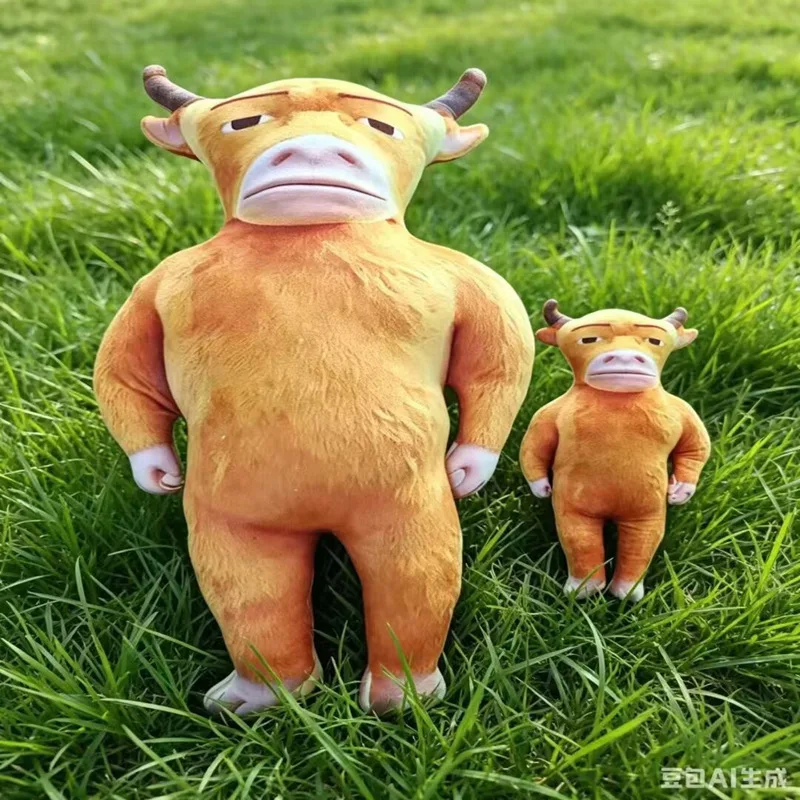15-80cm Niu Lai Abstract Plush Doll Pendant Niu Mama Big Plush Pillow Backpack Hanging Decor Keychain Fun Ornament Funny Gift
