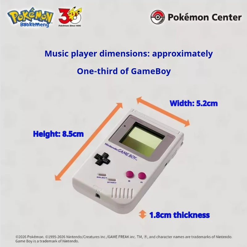 Pokémon 30th Game Boy Jukebox - Retro Music Player with 45 Cartridges Red & Green Edition Collectible Gift for Fans