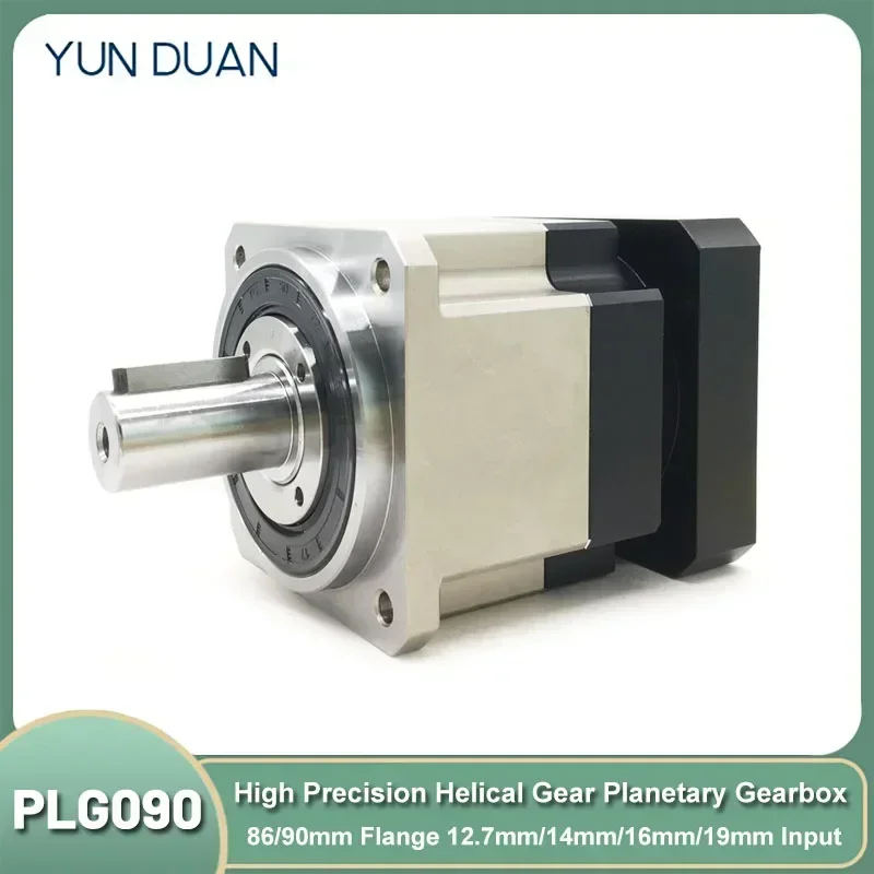 stepper motor helicoidal planetary reducer redutor da caixa de engrenagens 127 mm 14 mm 16 mm 19 mm entrada para 80 mm 90 mm 750w 1kw servo 86 mm nema34 01