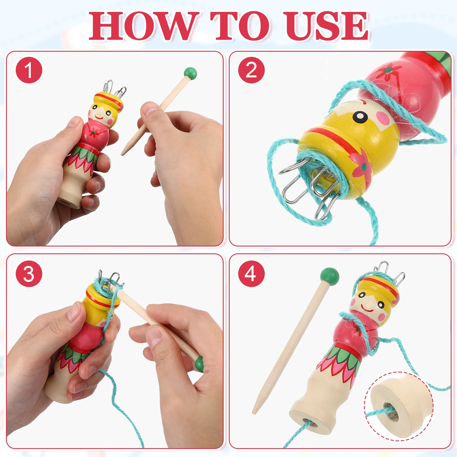 Wooden Knitting Maker Craft Kit For Beginners Diy Weaving Tool Yarn Wool Knitter Plaything Sewing Craft