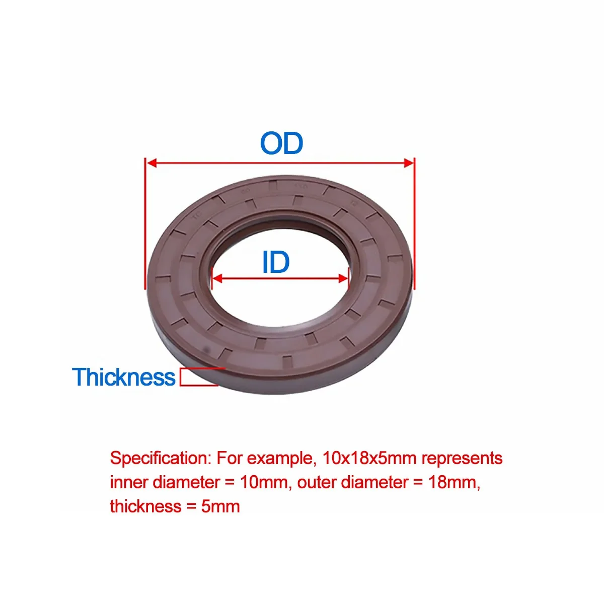 1 buah FKM Framework segel minyak TC Fluoro Rubber Gasket ring Cover Double Lip dengan Spring untuk Bearing Shaft ID 60/62/63/64mm