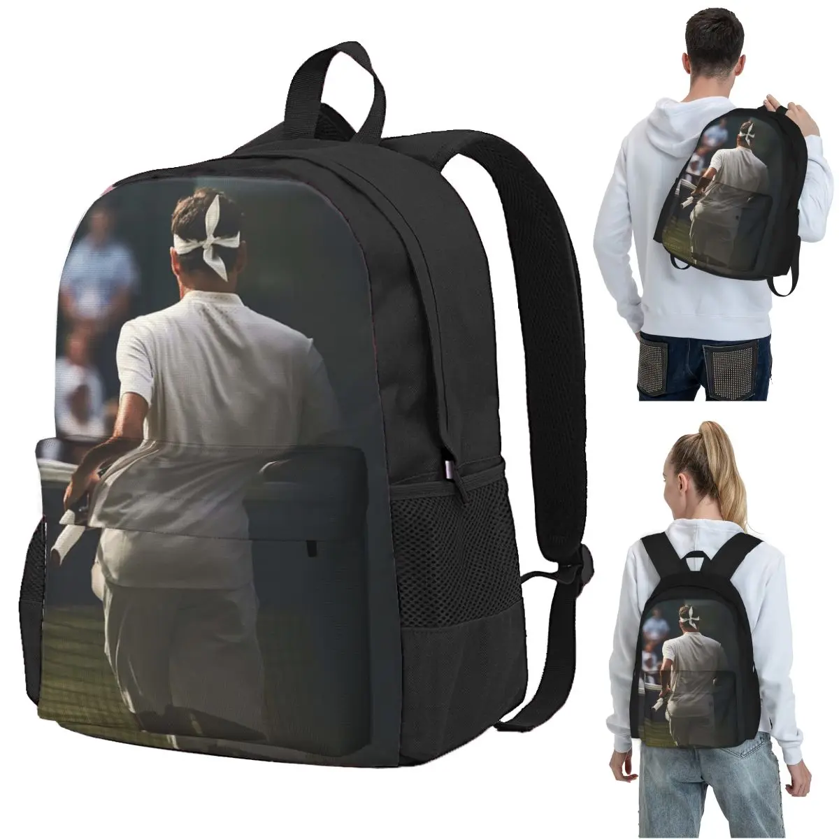 

Half RF Silhouette Backpack Student BookBag Kids School Bag Computer Shoulder Bags for Boys Girls