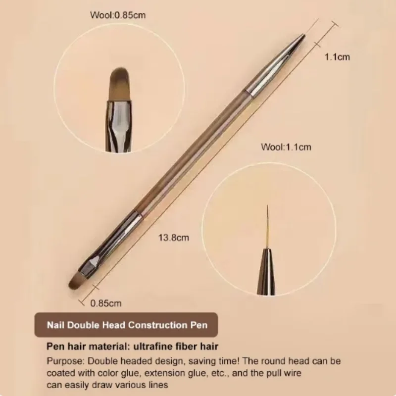 แปรงทาสีอะคริลิคปากกาแต่งเล็บภายในแปรงเล็บเจลทำมือแปรงทาสีเล็บออกแบบศิลปะเครื่องมือแสดงสี