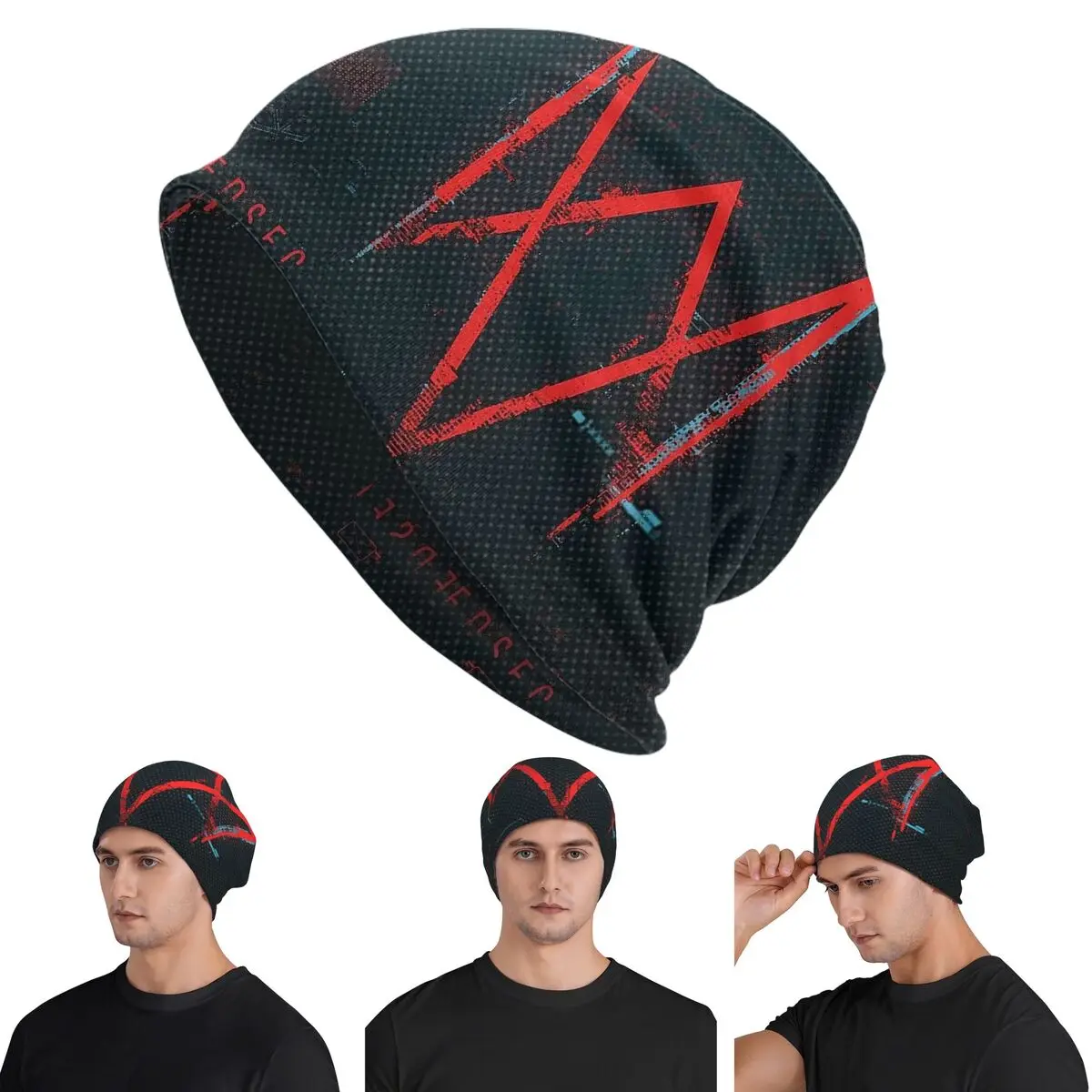 Watch Dogs 2 Marcus Hacking Game  Men Women Adult Beanies Caps Knitting Bonnet Hat Warm Fashion Autumn Winter  Skullies Hats