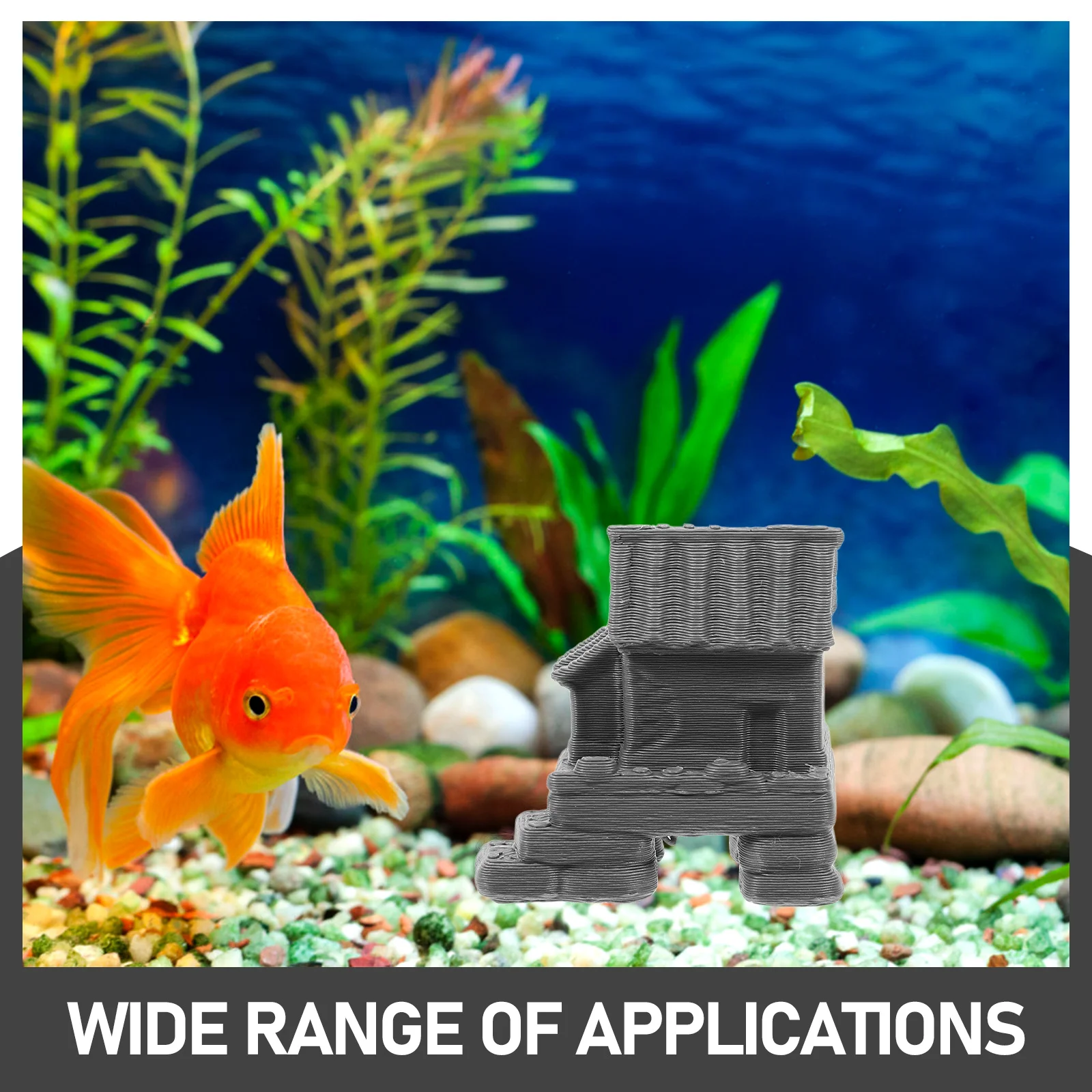 Aquarium Decorative Shelter Fish Tank Landscaping House Resin Ornament No Deformation Fading Lifelike Landscape Adornment