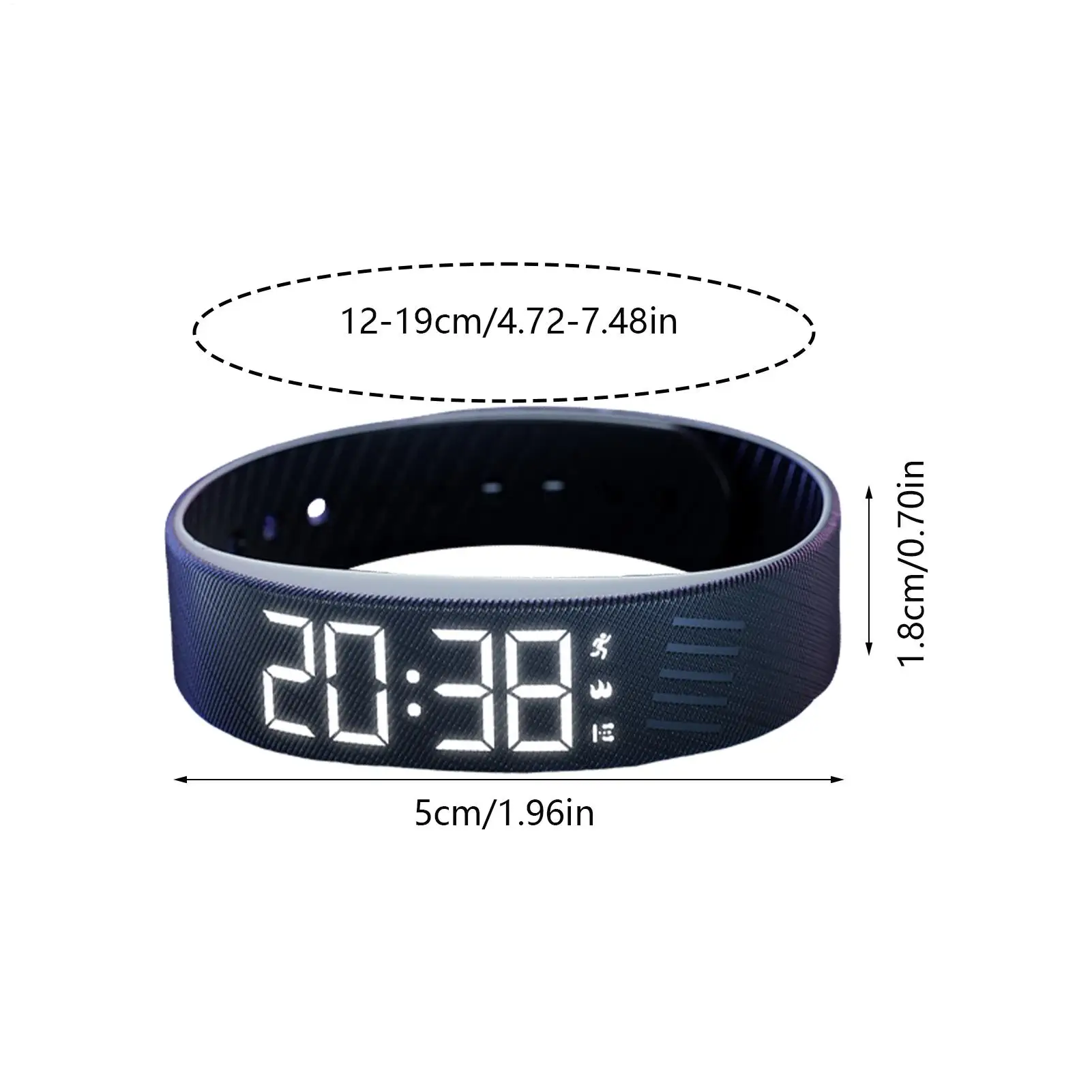 アラーム付き腕時計振動アラームリストバンドスマートウォッチサイレント調整可能なスマートウォッチリストバンド時計旅行学校スポーツ用