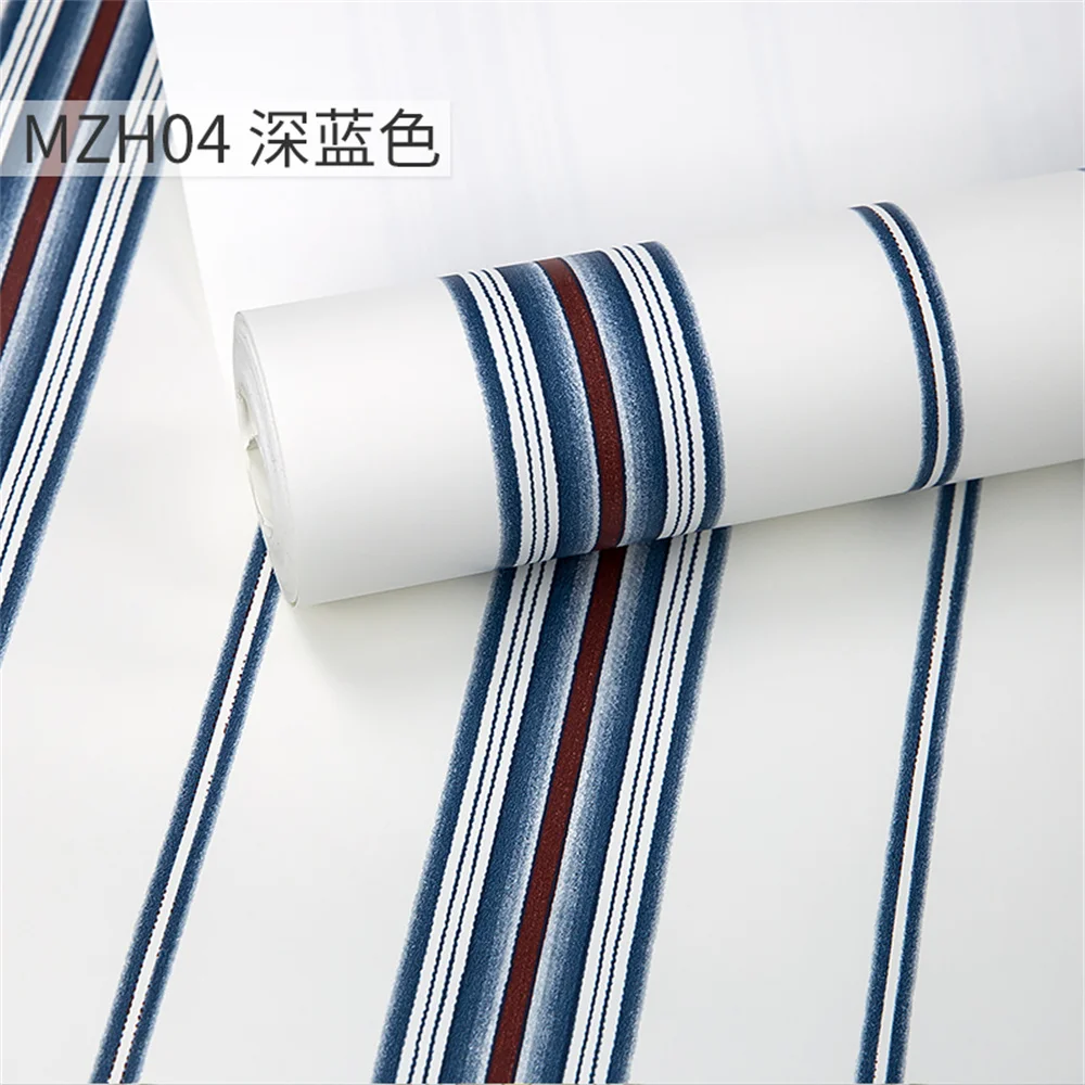 Modern Pink Blue White Stripe Wallpaper for Kids Room Baby Boy Girl Bedroom Wall Paper Non-woven Wallpapers Living room