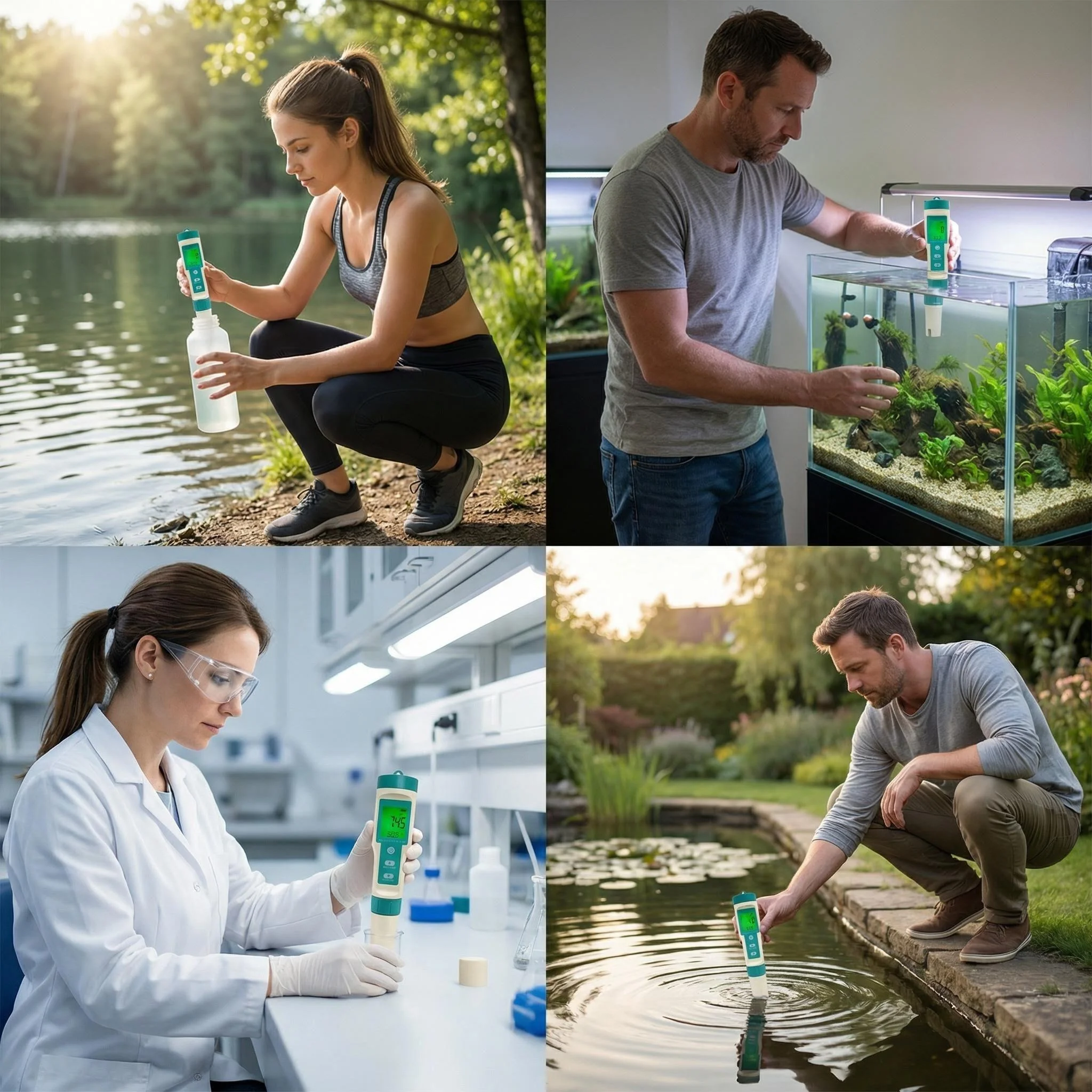 7 in 1 TDS/EC/ORP/Salinity/S.G/Temperature PH Meter Digital Water Quality Tester Pen TDS Meter for Drinking Water Aquariums With
