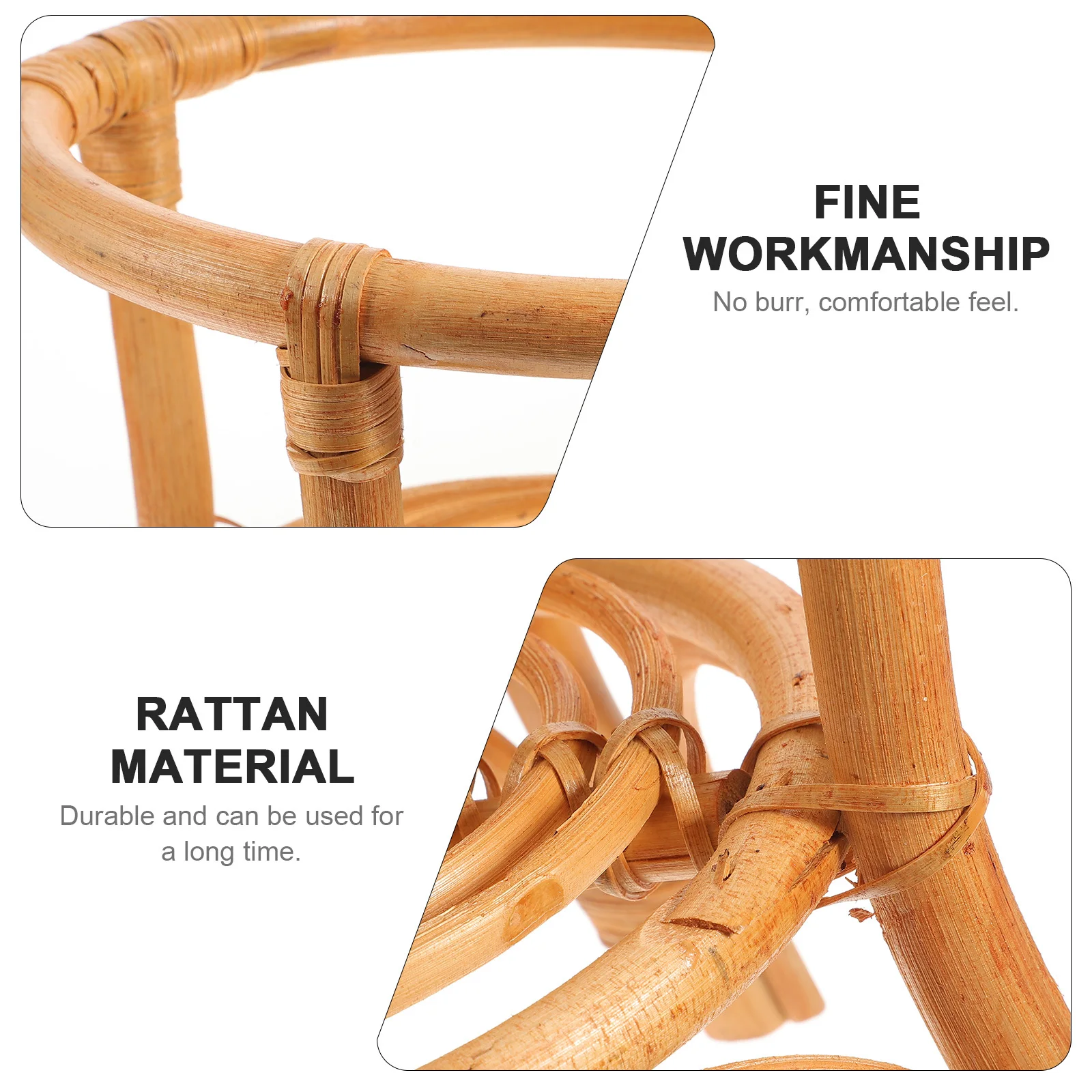 

1Pcs Rattan Weave Flower Pot Bonsai Stand Durable Gardening Holder for Home Office Patio Flowerpot Holder