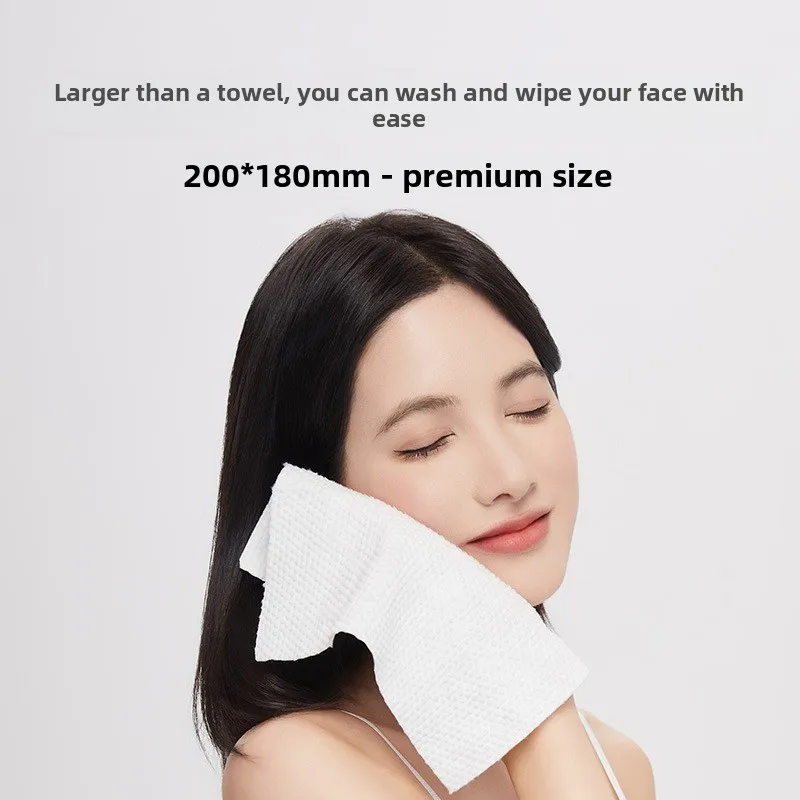 500g Disposable Facial Wipes for Home Use—extra-Thick, Hanging-Style, Pearl-Textured, Soft Cotton Wipes, Pull-Out Tissue Rolls
