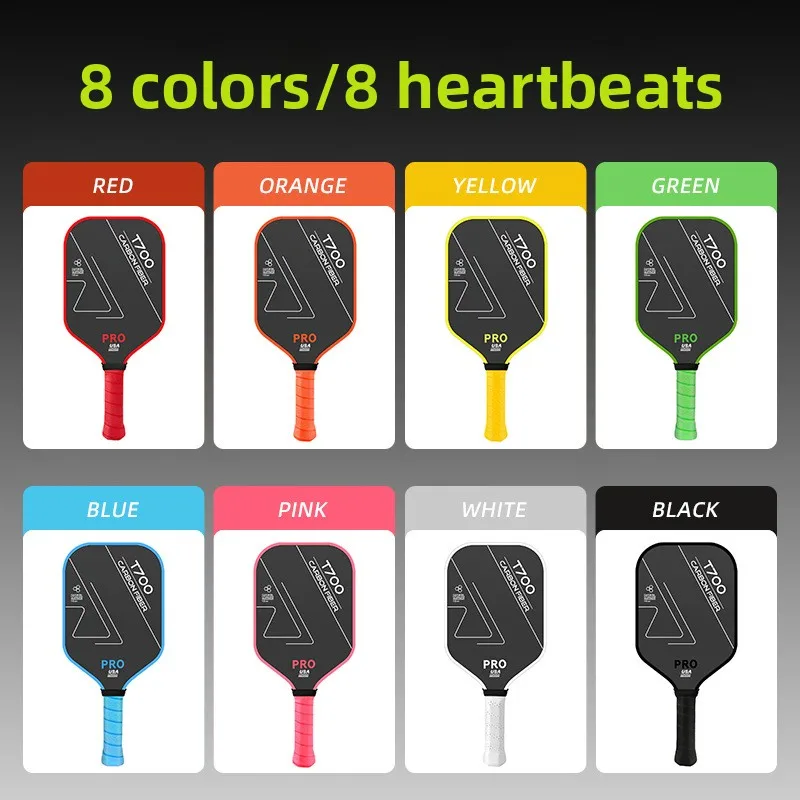 USAPA T700 Carbon Fiber Pickleball Paddle Frosted Surface Lightweight Pickleball Racket Outdoor Sports Training Paddle Game