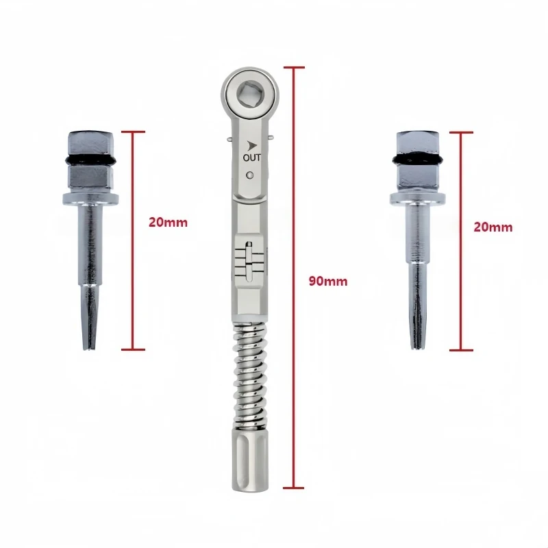Dental Implant Torque Wrench Kit 16Pcs Universal Ratchet Screwdriver for Abutment Fixing & Prosthetic Restoration