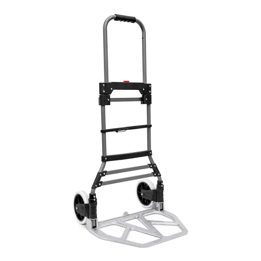 

250 LB Aluminum Folding Hand Truck with Telescoping Handle Light Weight Foldable Hand Truck Trolley Dolly Moving Cart with 2Whee