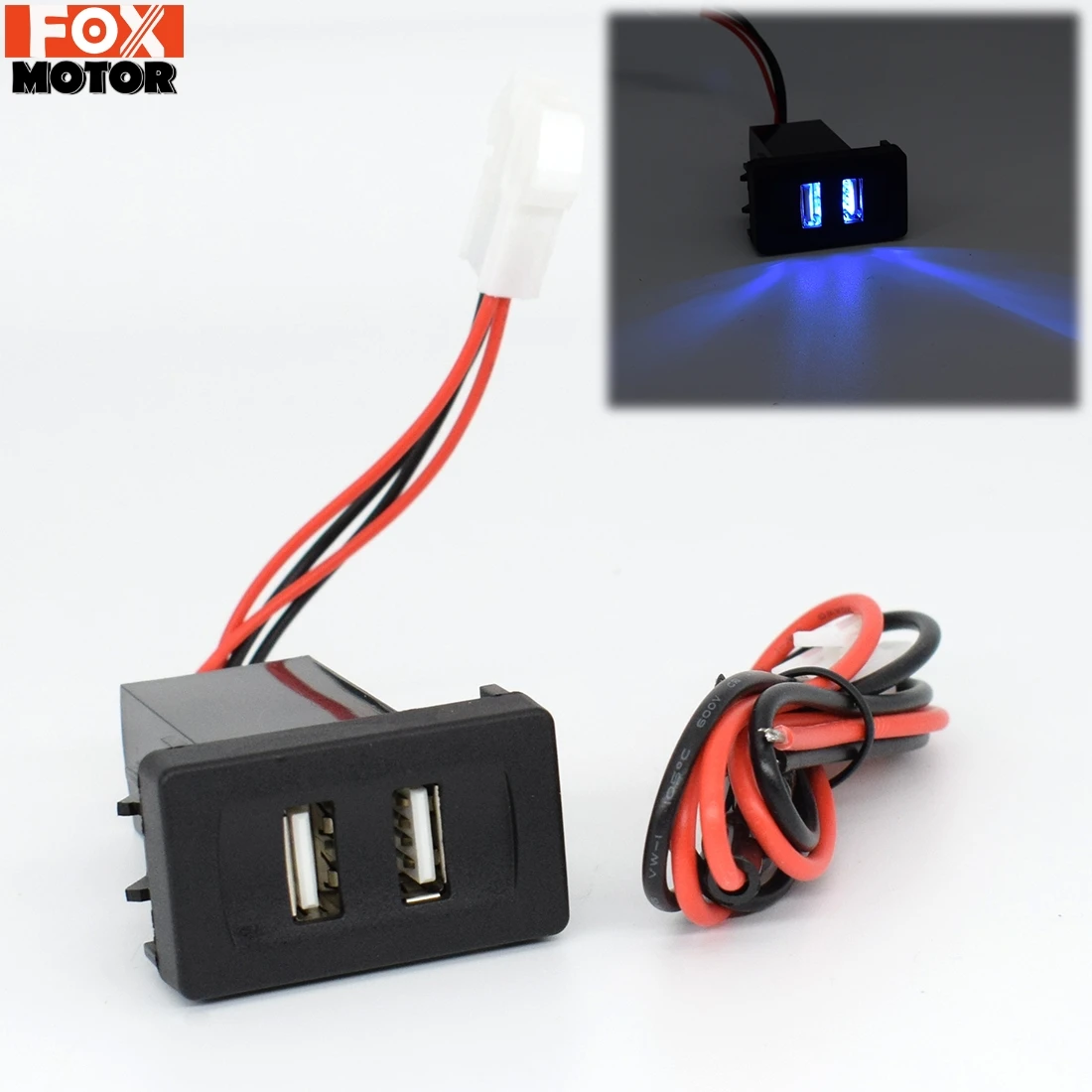 Car Dual USB Charger Vehicle Inverter Power Light 5V 2.1A 2 Port Smartphone For Volkswagen Transporter T4 Auto Accessories