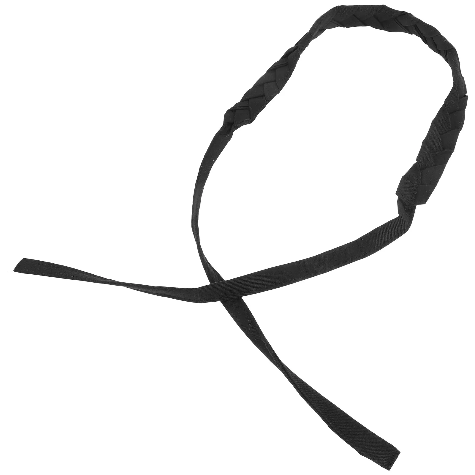 

Braided Headband Cotton Linen Chef Working Headband Adjustable Karate Sports Head Strap Japanese Chef Accessory Black Headwear